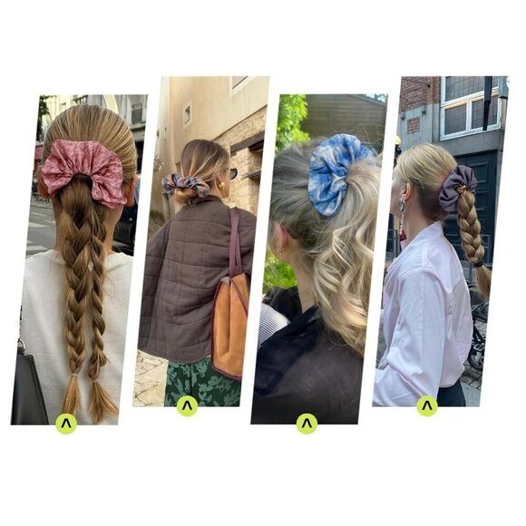 Satin Scrunchies Set 6 pcs Soft Hair Ties with Storage Box Multi-Color Woman Gir main image 7